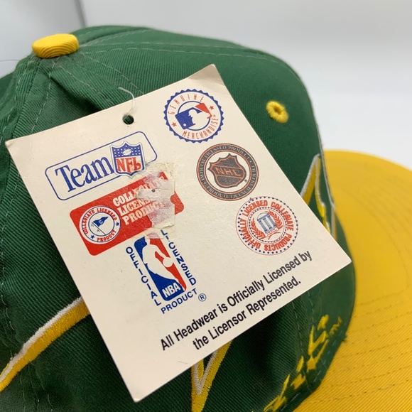 RARE VTG Logo7 90s Green Bay Packers Lightning Bolt Graffiti Snapback WITH TAGS! - Picture 10 of 16